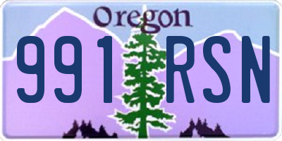 OR license plate 991RSN