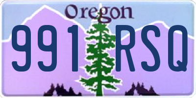 OR license plate 991RSQ