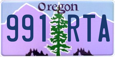 OR license plate 991RTA