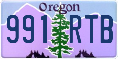 OR license plate 991RTB