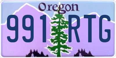 OR license plate 991RTG