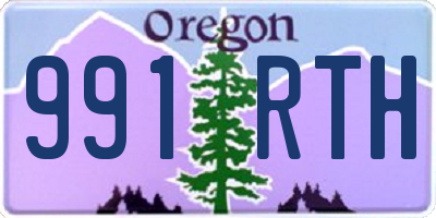 OR license plate 991RTH