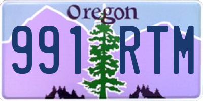 OR license plate 991RTM