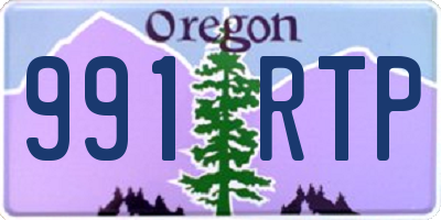 OR license plate 991RTP