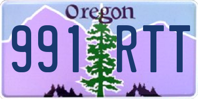 OR license plate 991RTT