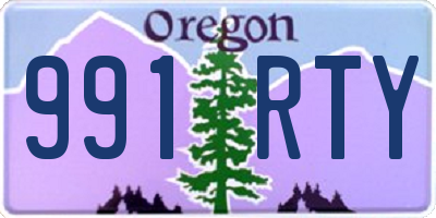 OR license plate 991RTY