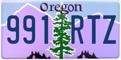 OR license plate 991RTZ