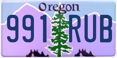 OR license plate 991RUB