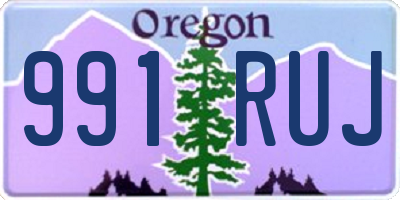 OR license plate 991RUJ