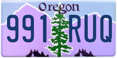 OR license plate 991RUQ