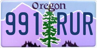 OR license plate 991RUR