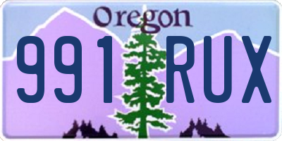 OR license plate 991RUX