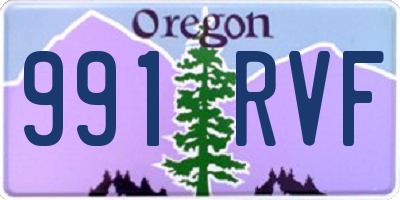 OR license plate 991RVF