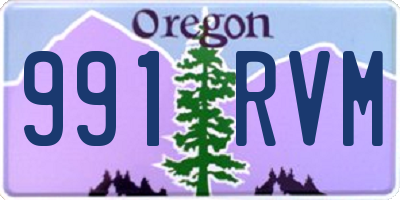 OR license plate 991RVM