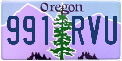 OR license plate 991RVU