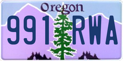 OR license plate 991RWA