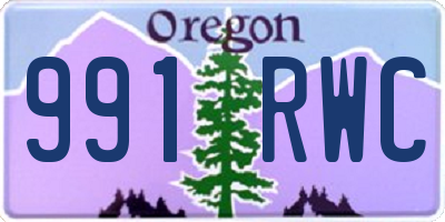 OR license plate 991RWC
