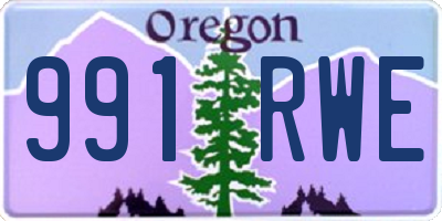 OR license plate 991RWE