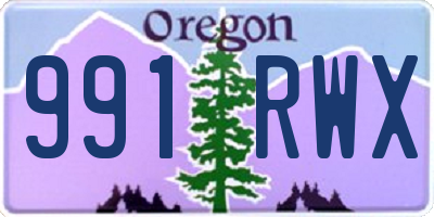OR license plate 991RWX