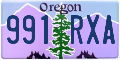 OR license plate 991RXA