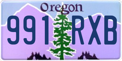 OR license plate 991RXB