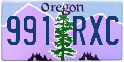 OR license plate 991RXC