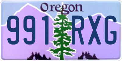 OR license plate 991RXG
