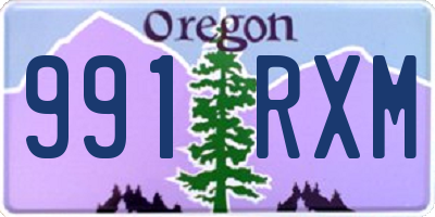 OR license plate 991RXM