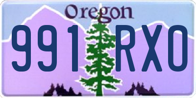 OR license plate 991RXO