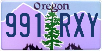 OR license plate 991RXY