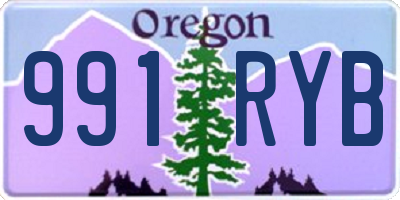 OR license plate 991RYB