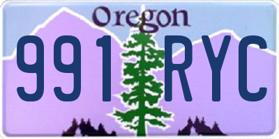 OR license plate 991RYC