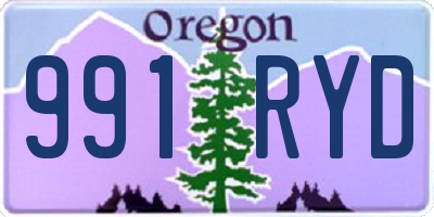 OR license plate 991RYD