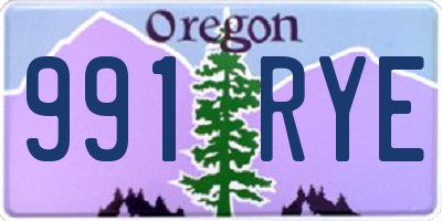 OR license plate 991RYE