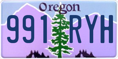 OR license plate 991RYH