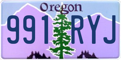 OR license plate 991RYJ