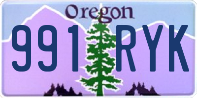 OR license plate 991RYK