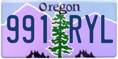 OR license plate 991RYL