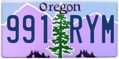 OR license plate 991RYM