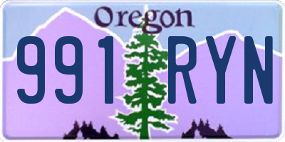 OR license plate 991RYN