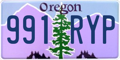 OR license plate 991RYP