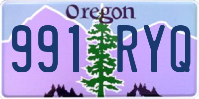 OR license plate 991RYQ