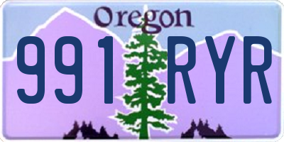 OR license plate 991RYR