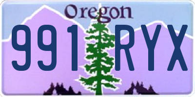 OR license plate 991RYX