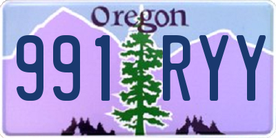 OR license plate 991RYY