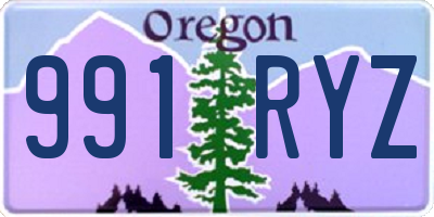 OR license plate 991RYZ