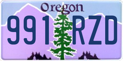 OR license plate 991RZD