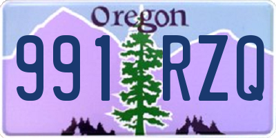 OR license plate 991RZQ