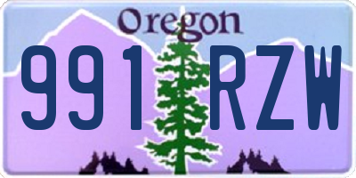 OR license plate 991RZW