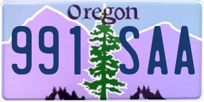 OR license plate 991SAA